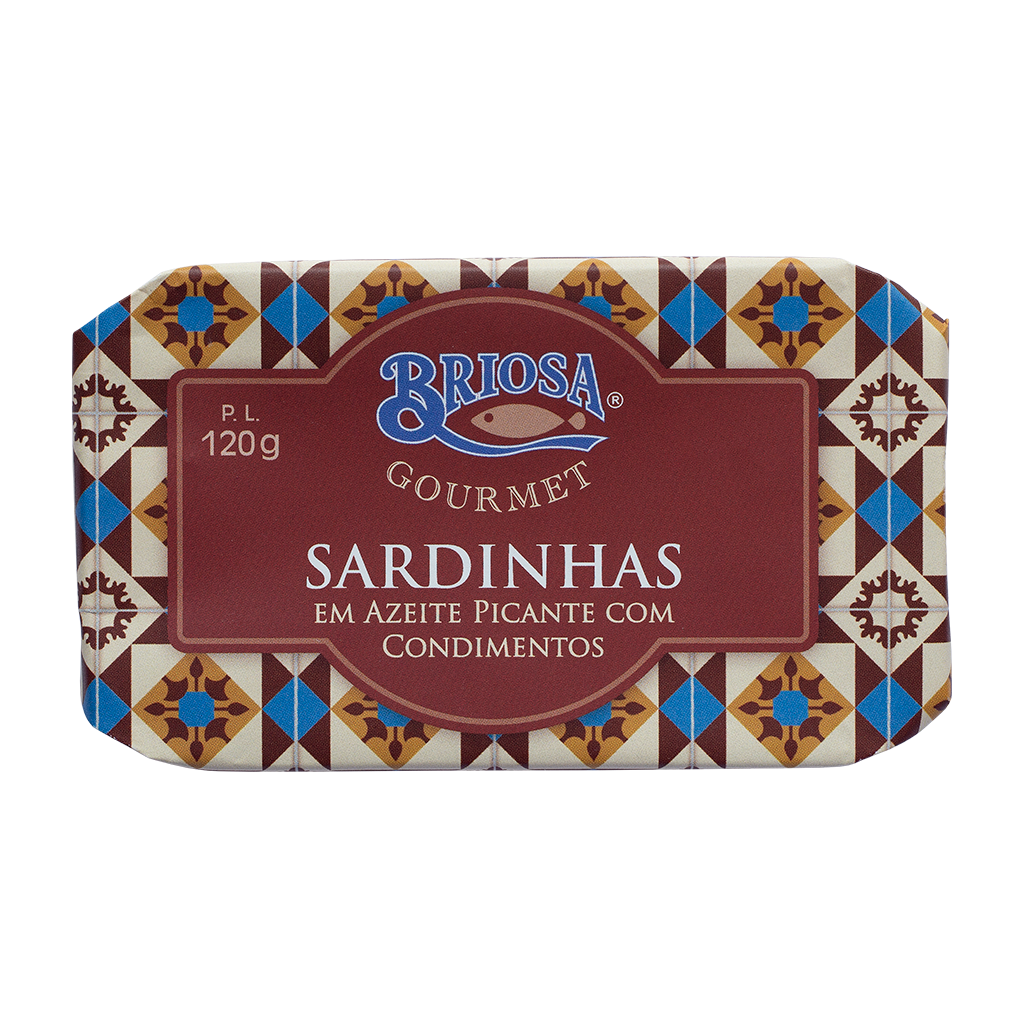 Sardinhas em Azeite Picante com Condimentos 120g - Briosa Gourmet