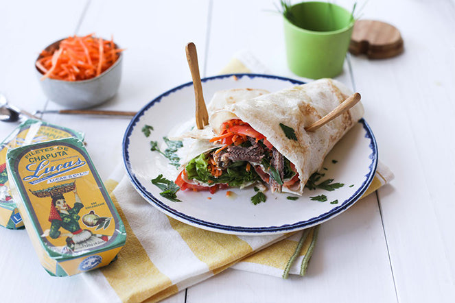 blog fui ao mar receita Wrap de Filetes de Chaputa em Escabeche