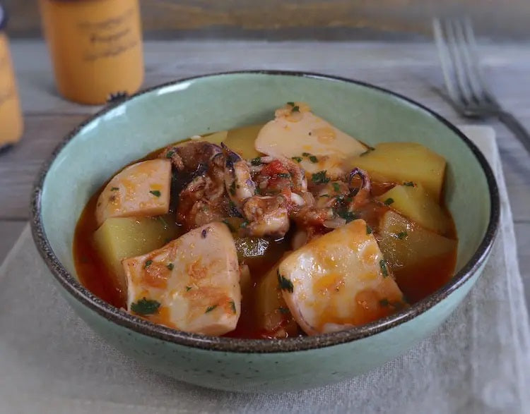 Lulas Guisadas com Batatas