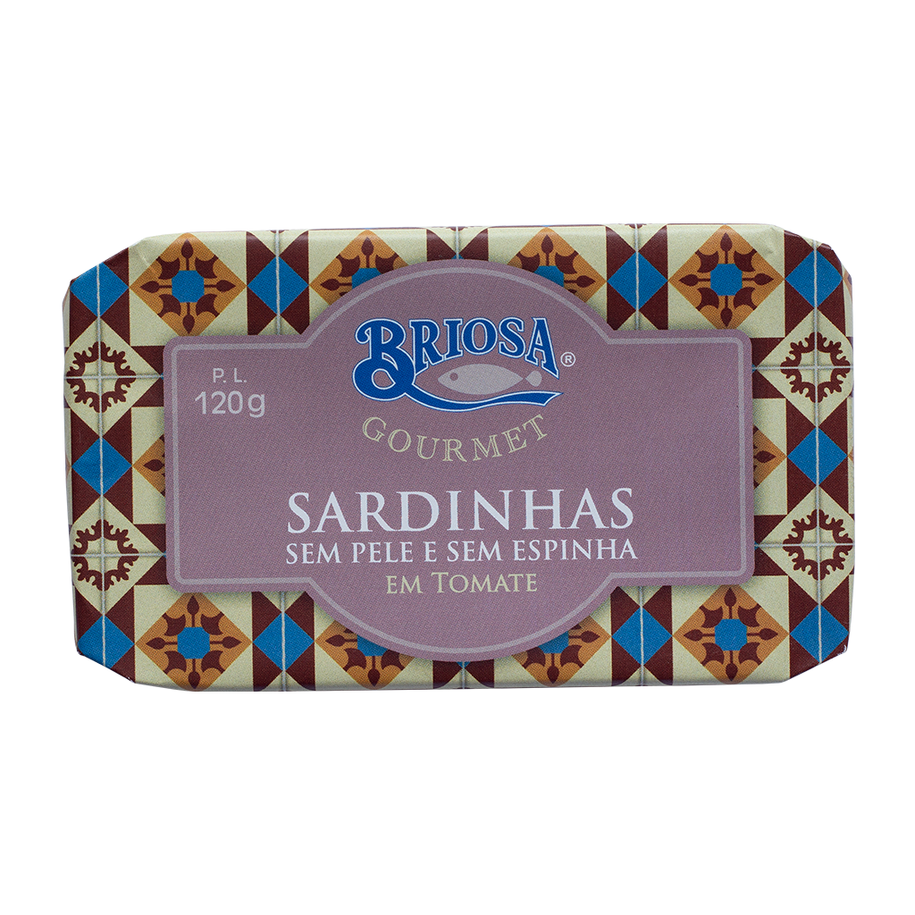 Sardinhas sem Pele e sem Espinha em Molho de Tomate 120g - Briosa Gourmet