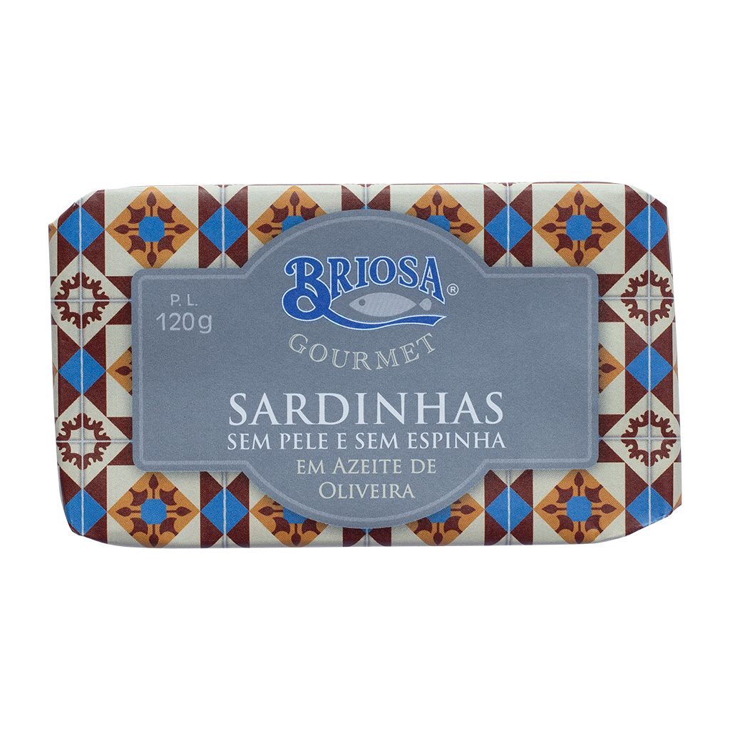 Sardinhas sem Pele e sem Espinha em Azeite de Oliva 120g - Briosa Gourmet