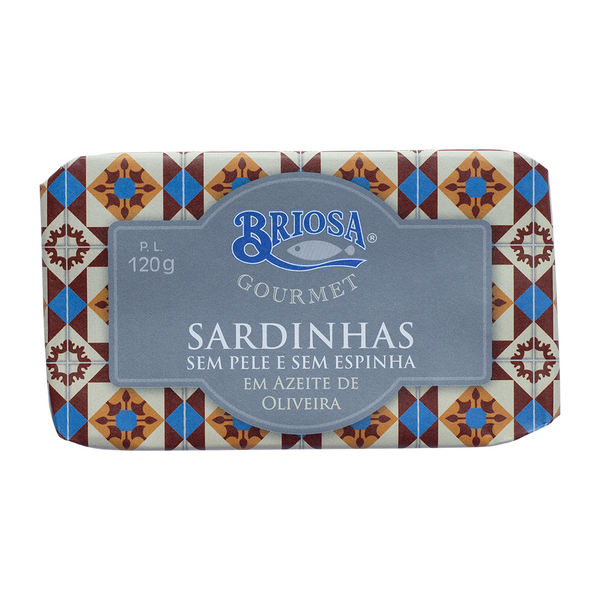 Sardinhas sem Pele e sem Espinha em Azeite de Oliva 120g - Briosa Gourmet