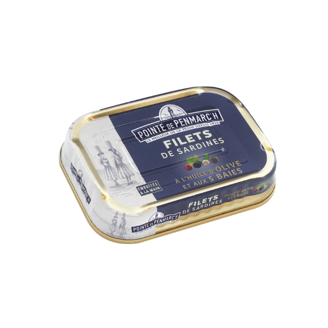 Filés de Sardinha em Azeite de Oliva com Pimentas e Coentro 100g - Pointe de Penmarc'h
