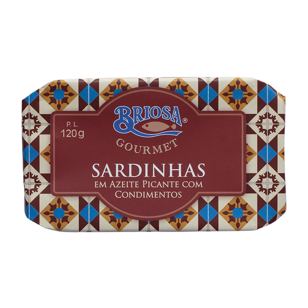 Sardinhas em Azeite Picante com Condimentos 120g - Briosa Gourmet