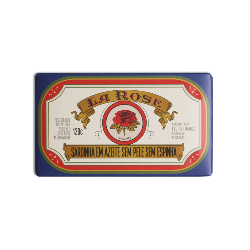 Sardinhas sem Pele e sem Espinha em Azeite de Oliva 120g - La Rose