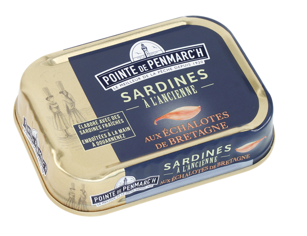 Sardinhas em Azeite de Oliva e Cebolas Chalotas 115g - Point de Penmarc'h