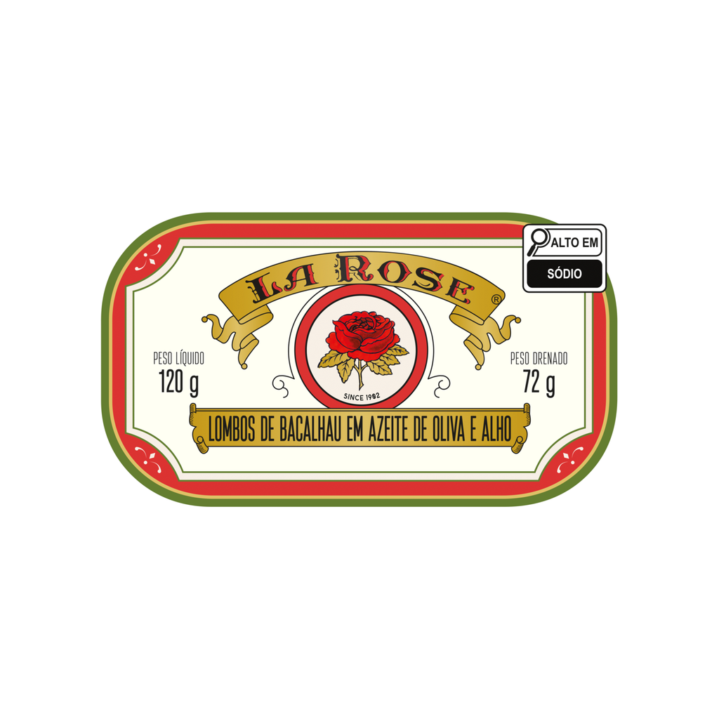 Lombos de Bacalhau em Azeite e Alho 120g - La Rose