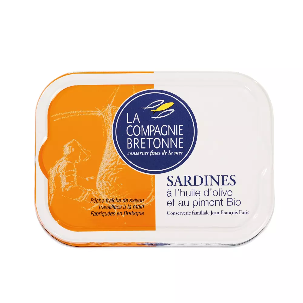 Sardines à L'huile D'olive et Piment Bio - Fui ao Mar