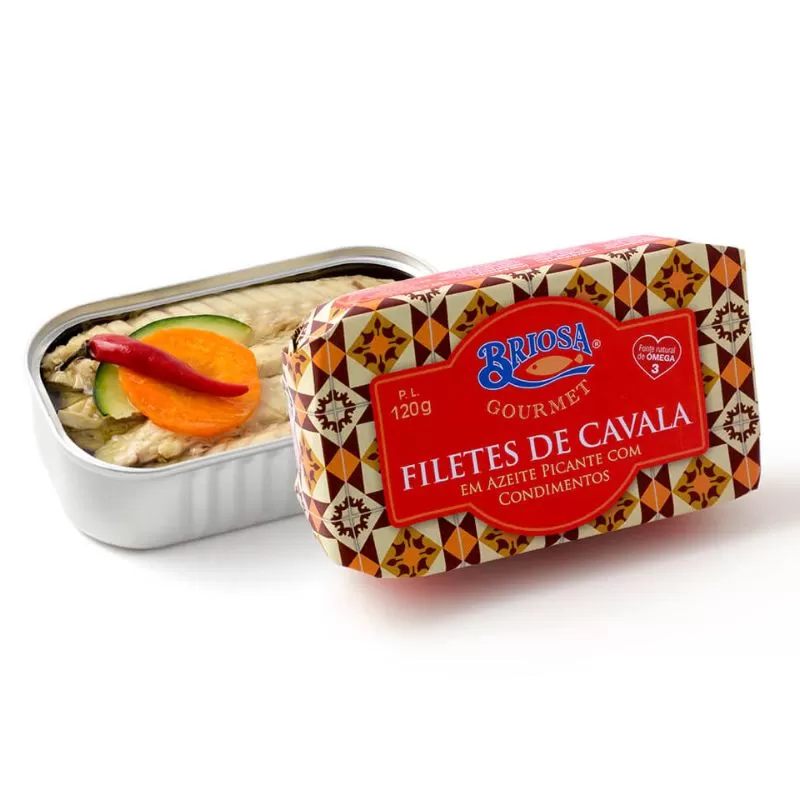 FILETES DE CAVALA EM AZEITE DE OLIVEIRA